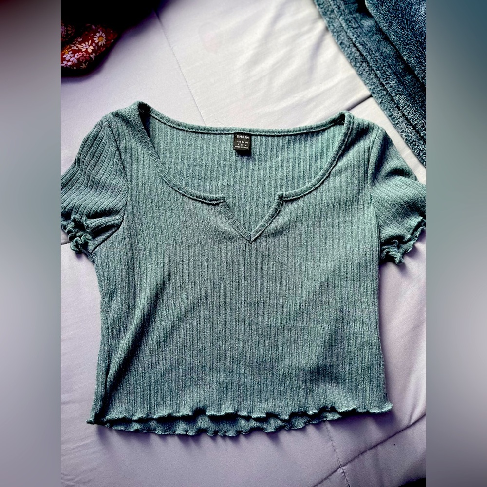 womens shein cropped knit top size small